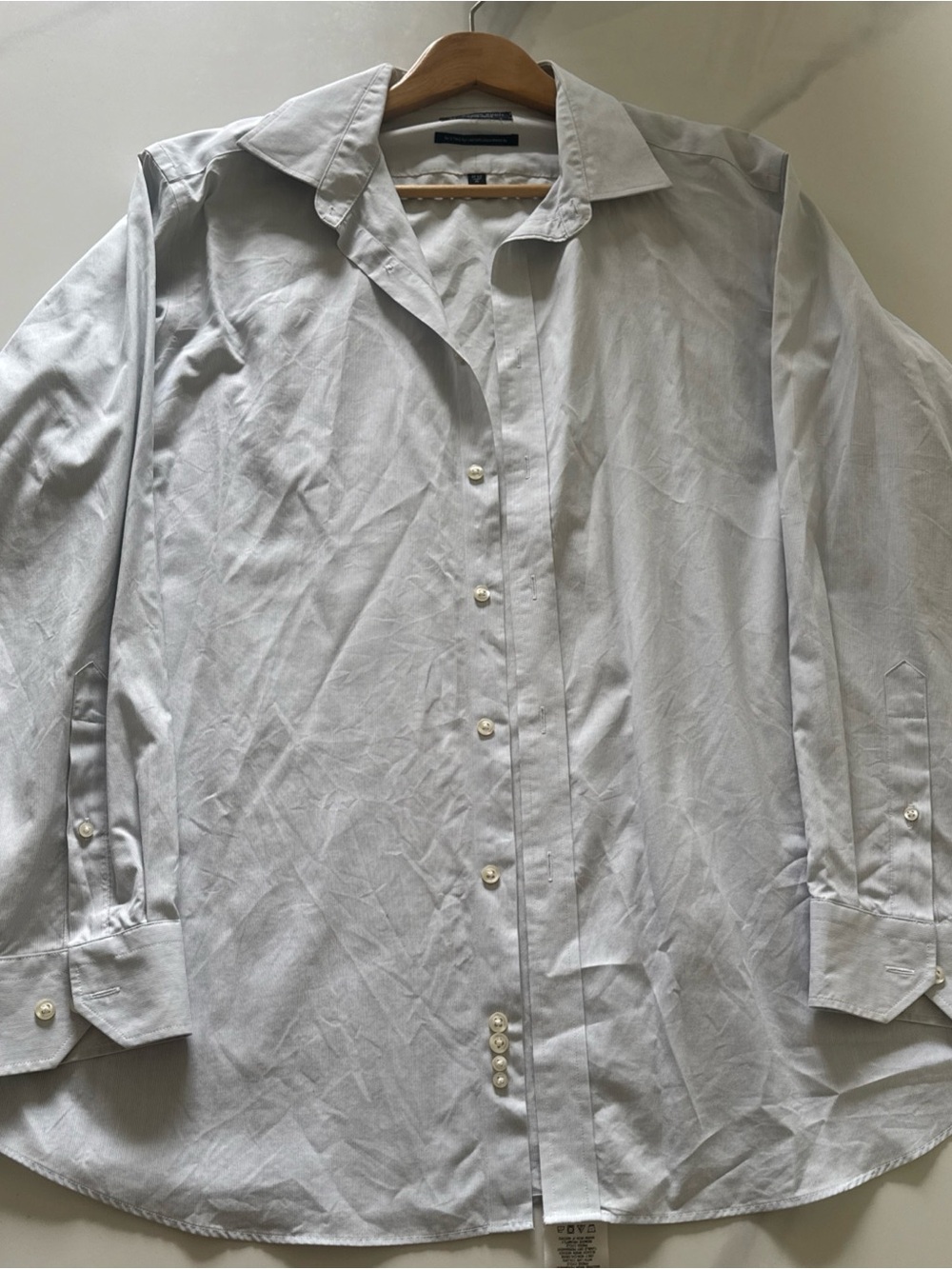 Men’s Hudson Room Dress Shirt, 100% Egyptian Cotton, slate Gray - 17.5/35